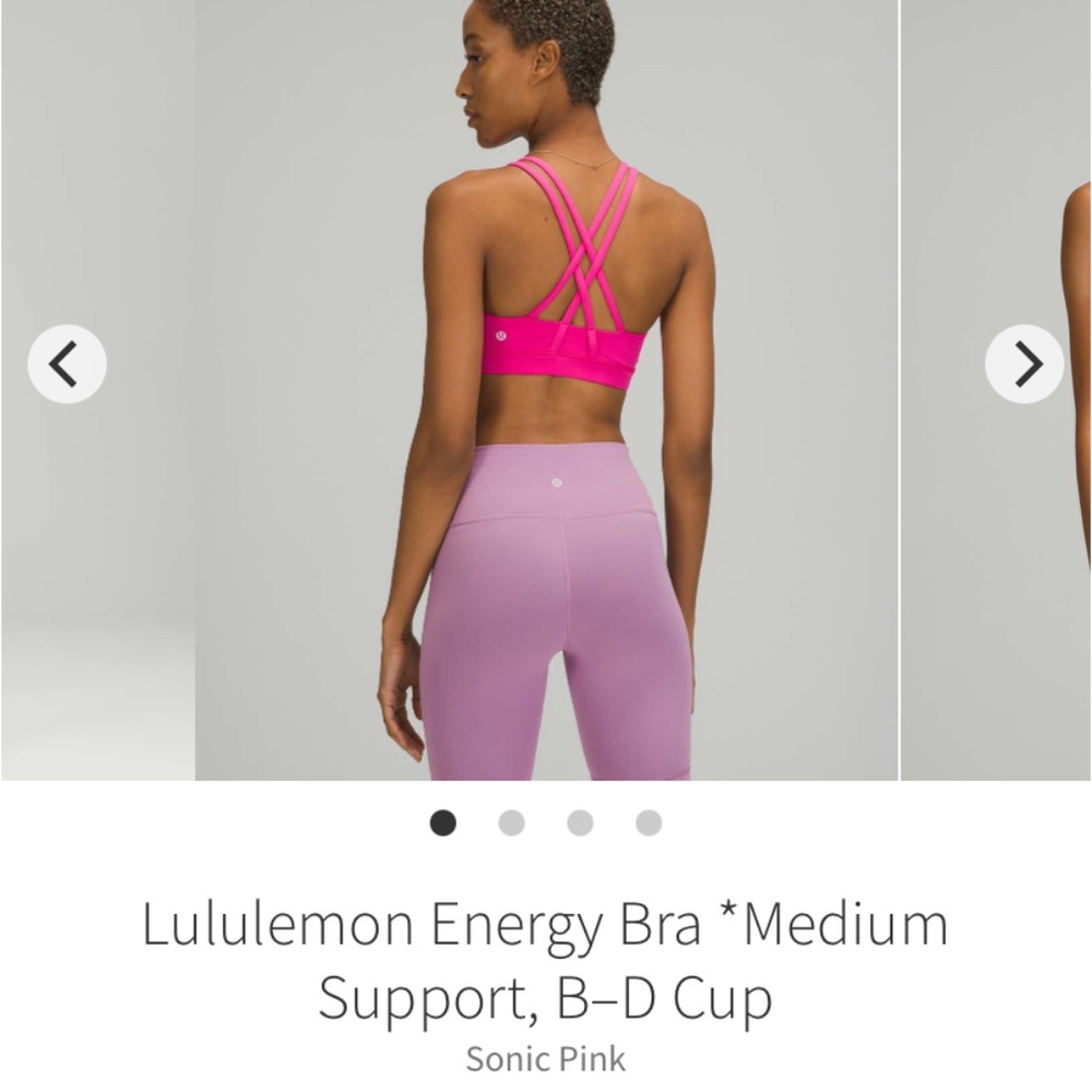 Lululemon - Energy Bra - Sonic Pink